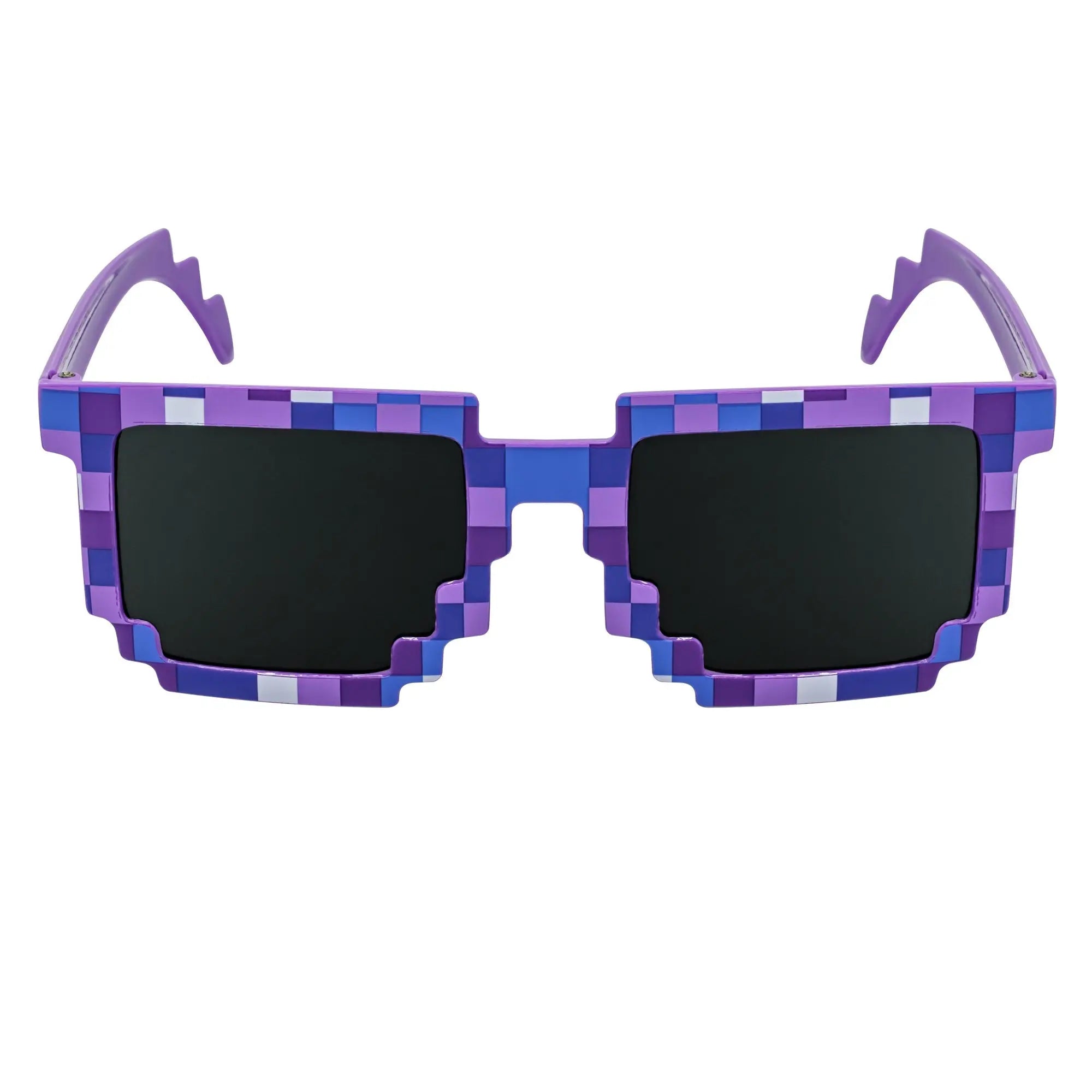 PIXELBLOCKS - Square 8-Bit Pixel Sunglasses Purple Smoke Morspecs