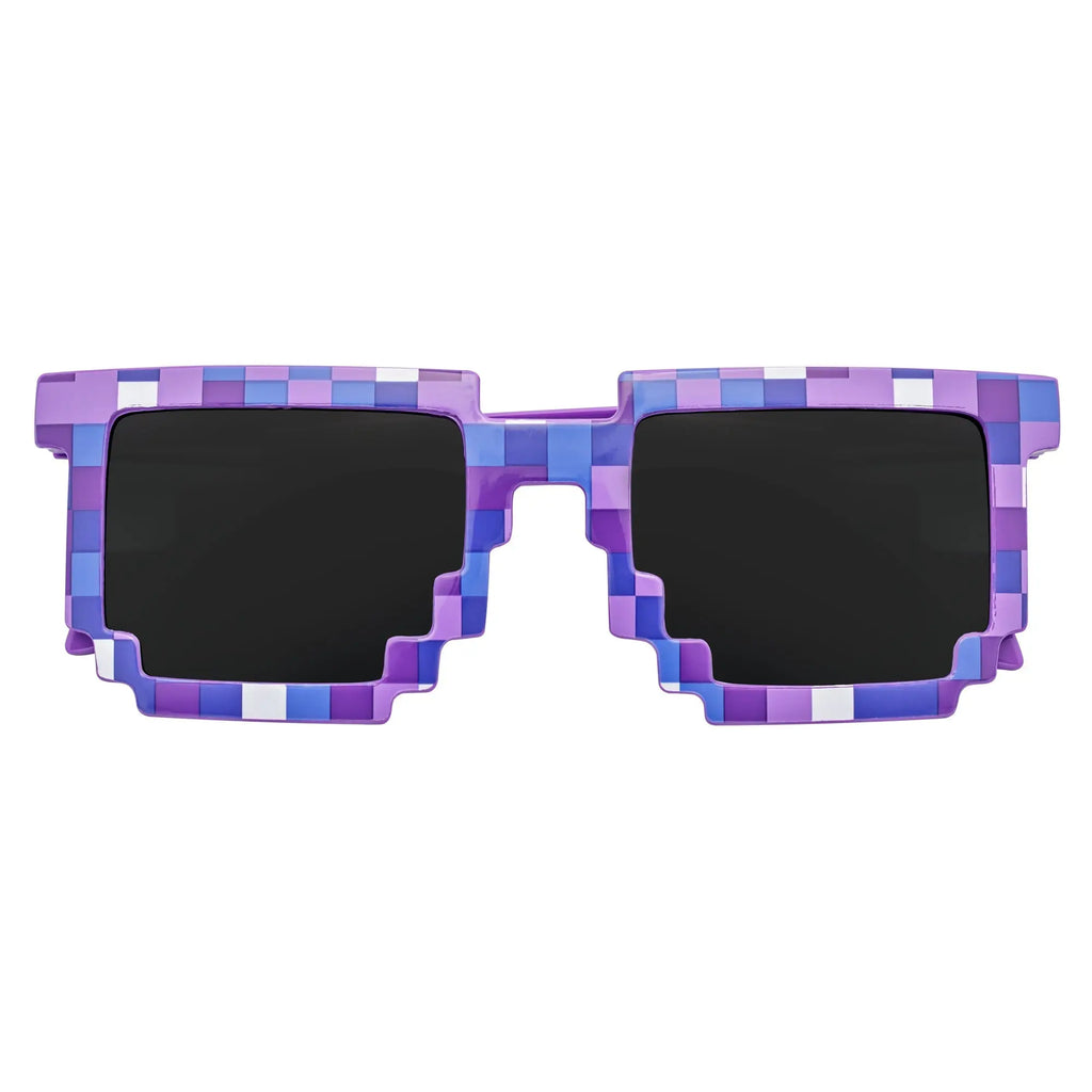 PIXELBLOCKS - Square 8-Bit Pixel Sunglasses Purple Smoke Morspecs