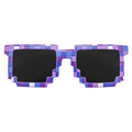 PIXELBLOCKS - Square 8-Bit Pixel Sunglasses Purple Smoke Morspecs