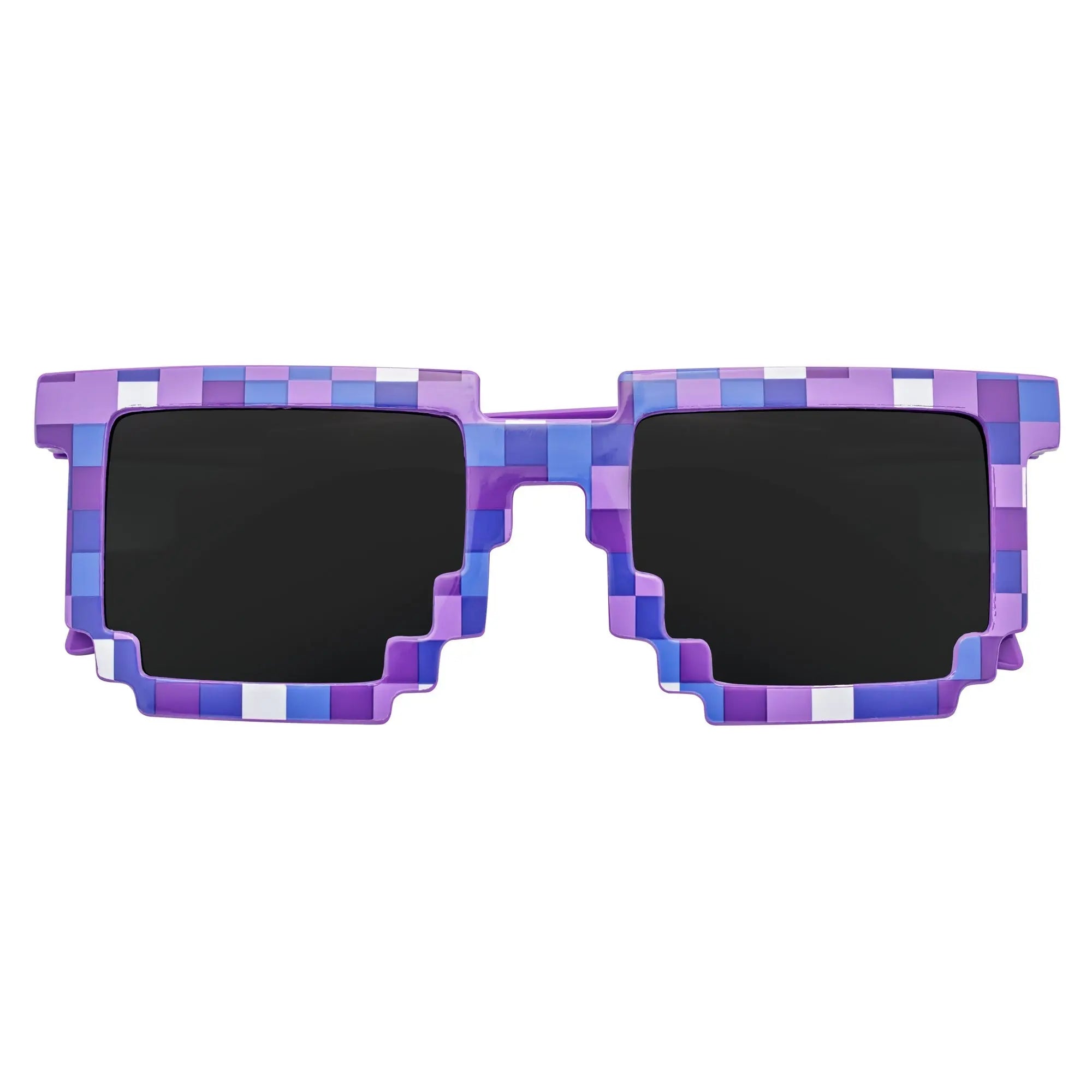 PIXELBLOCKS - Square 8-Bit Pixel Sunglasses Purple Smoke Morspecs