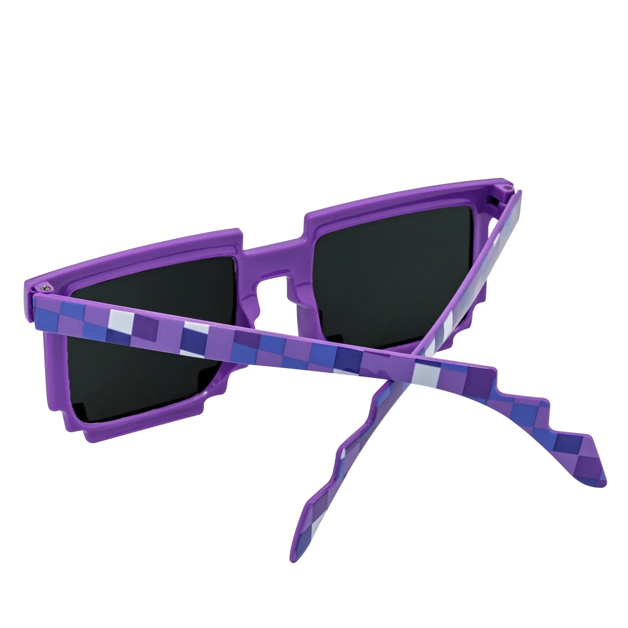 PIXELBLOCKS - Square 8-Bit Pixel Sunglasses Purple Smoke Morspecs