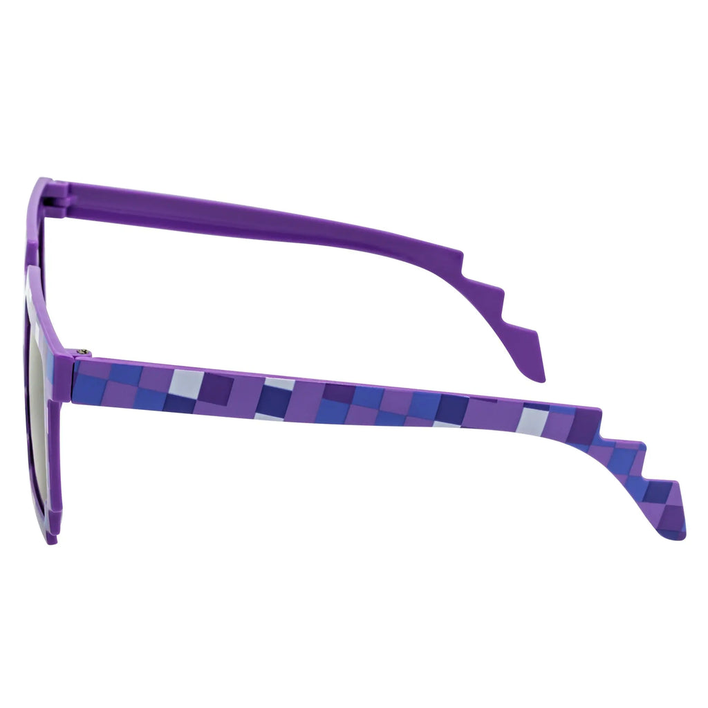 PIXELBLOCKS - Square 8-Bit Pixel Sunglasses Purple Smoke Morspecs