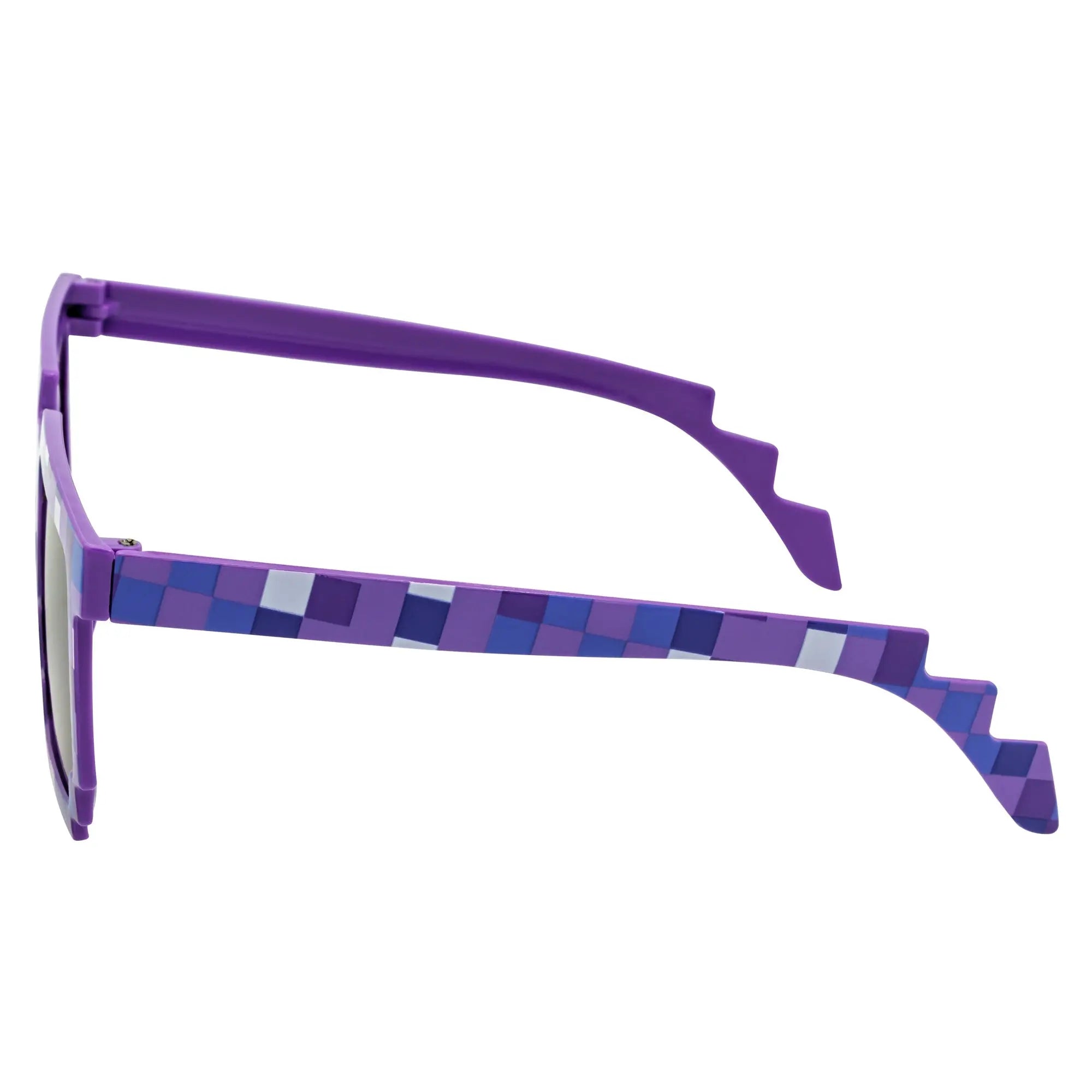 PIXELBLOCKS - Square 8-Bit Pixel Sunglasses Purple Smoke Morspecs