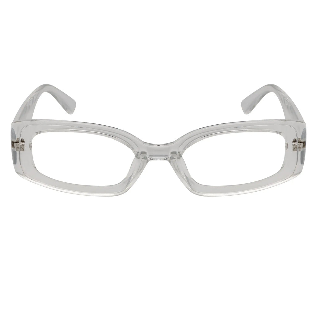 RIZZ - Small Rectangle Crystal Frame Clear Lens Glasses Morspecs