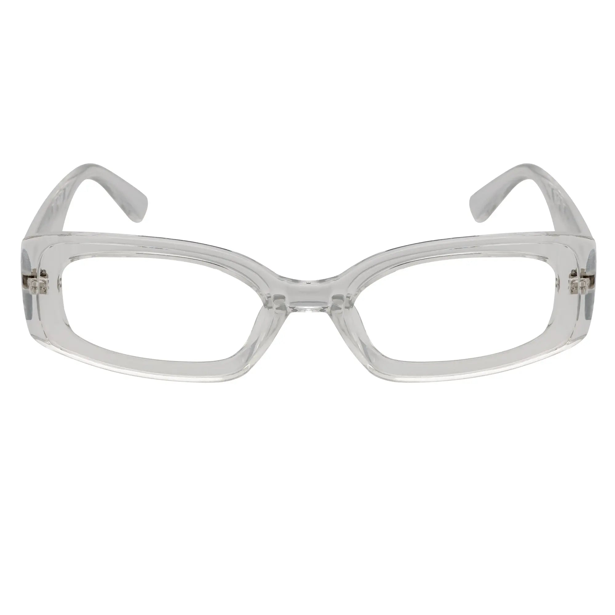 RIZZ - Small Rectangle Crystal Frame Clear Lens Glasses Morspecs