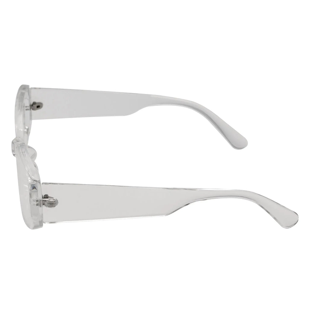 RIZZ - Small Rectangle Crystal Frame Clear Lens Glasses Morspecs