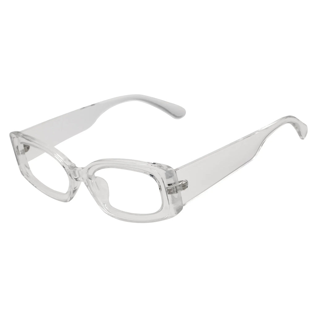 RIZZ - Small Rectangle Crystal Frame Clear Lens Glasses Morspecs