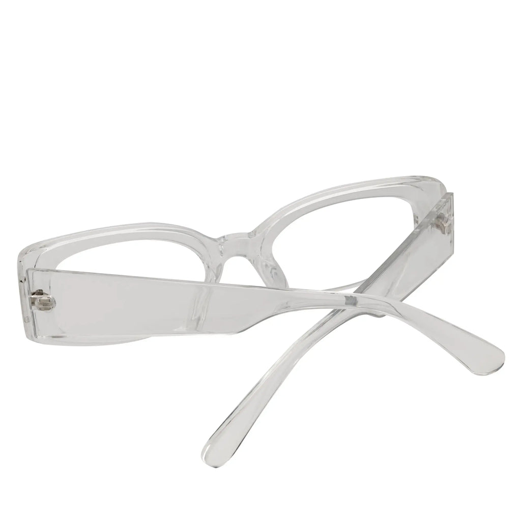 RIZZ - Small Rectangle Crystal Frame Clear Lens Glasses Morspecs