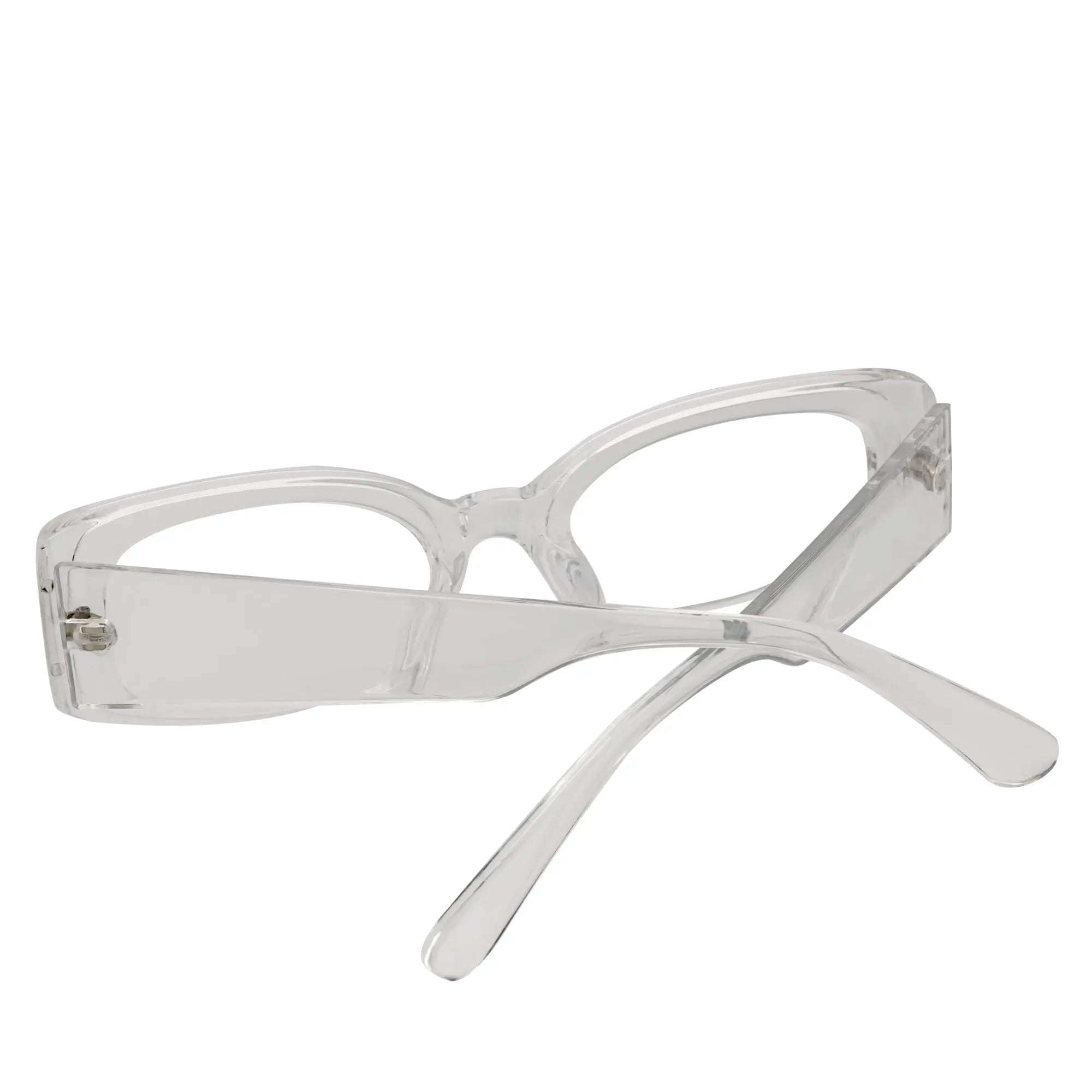 RIZZ - Small Rectangle Crystal Frame Clear Lens Glasses Morspecs