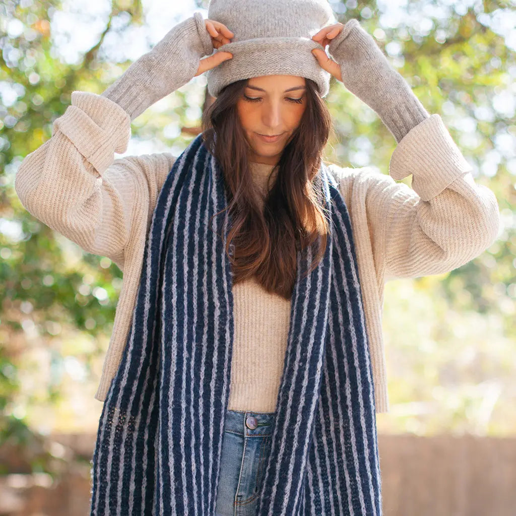 Gray Essential Knit Alpaca Gloves Allpa
