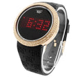 Techno Pave Iced Diamond Gold/Black Watches