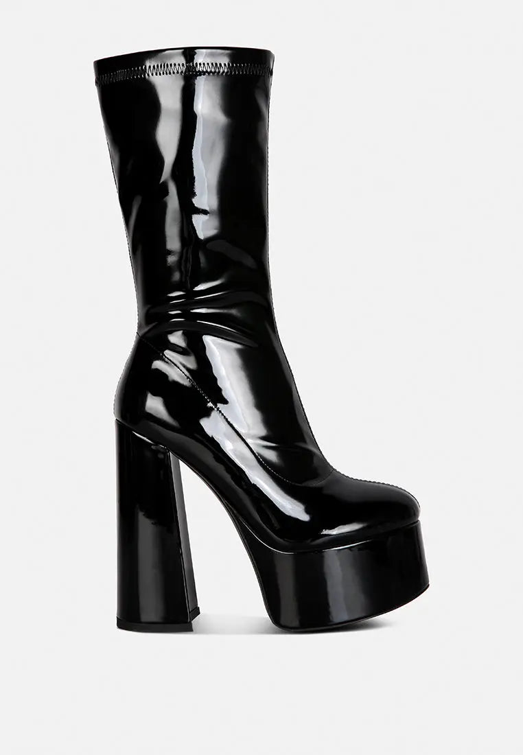 Vinkele Block Heeled Ankle Boot London Rag