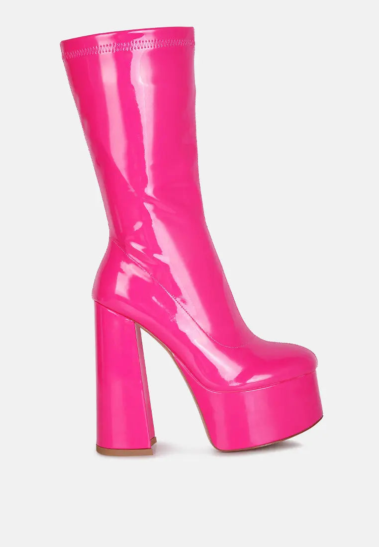 Vinkele Block Heeled Ankle Boot London Rag