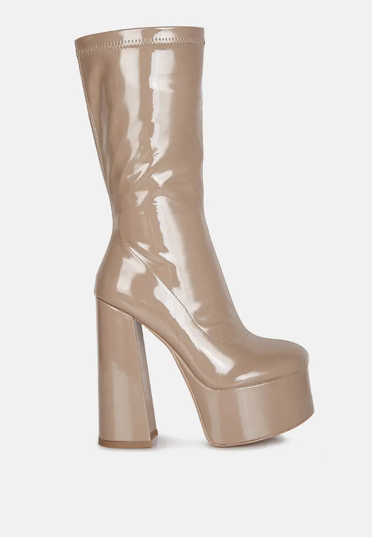 Vinkele Block Heeled Ankle Boot London Rag