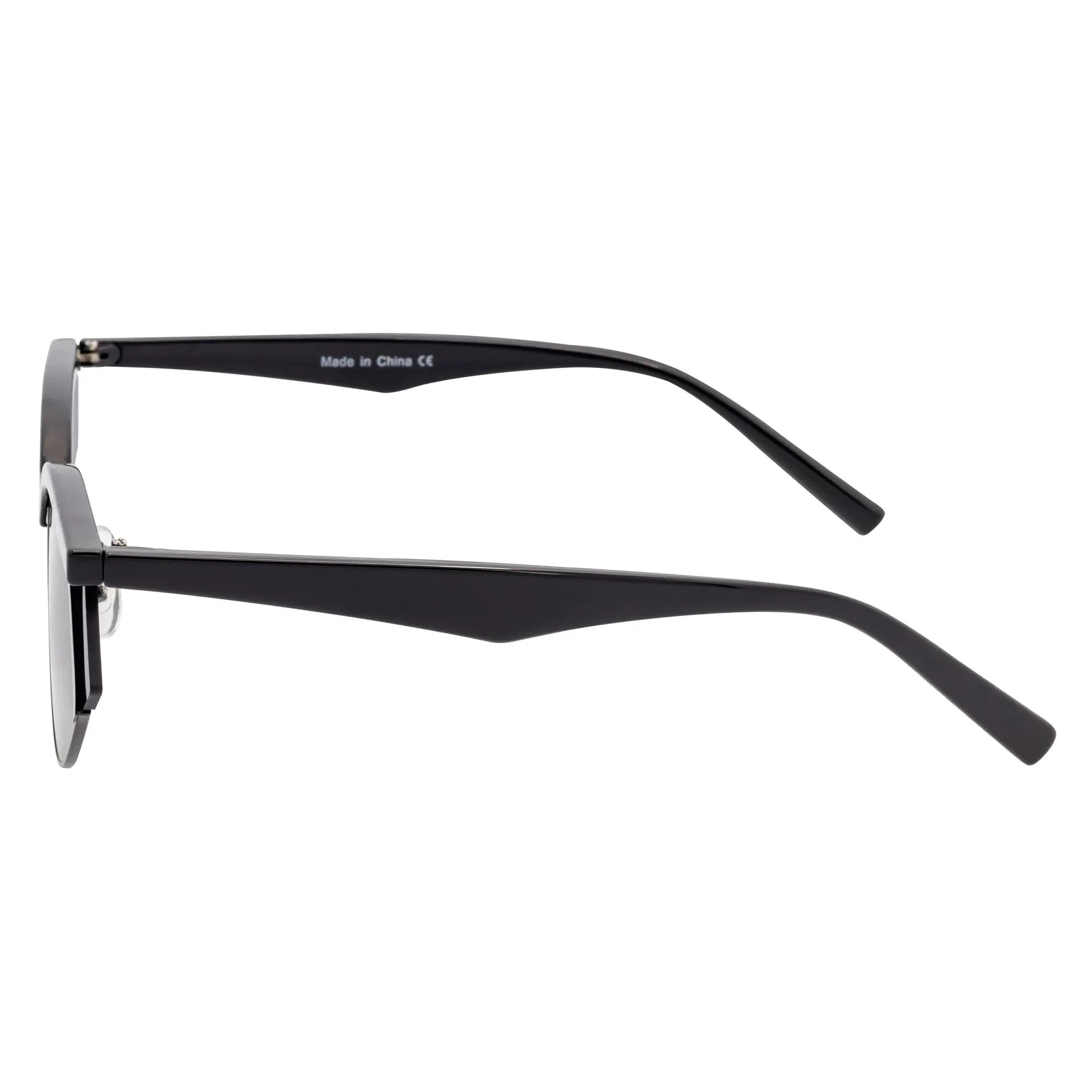 WILSHIRE - Rimless Cat Eye Sunglasses Black Smoke Morspecs