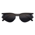 WILSHIRE - Rimless Cat Eye Sunglasses Black Smoke Morspecs